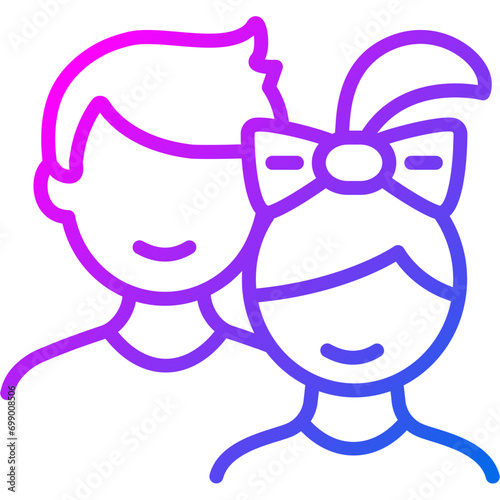character of a person, transgender, icon gradient