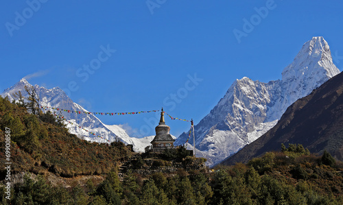 peaks in the himalayas seen en route to Everest Base Camp photo