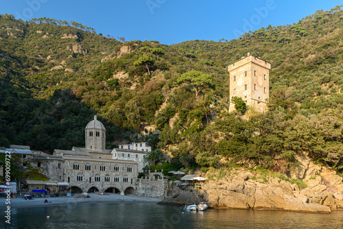 San Fruttuoso abbey in the promontory of Portofino, near Genoa