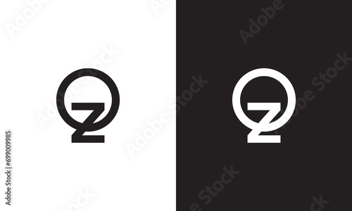 OZ logo, monogram unique logo, black and white logo, premium elegant logo, letter OZ Vector 