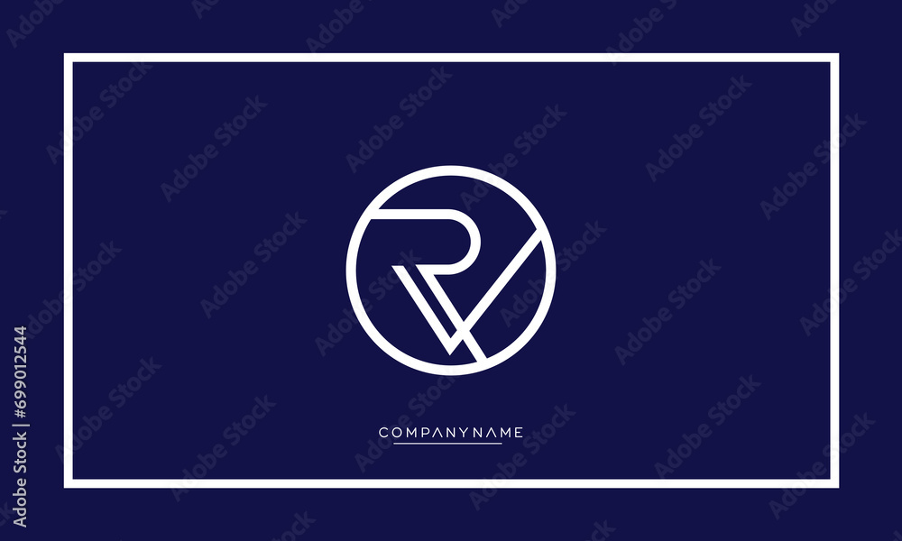 Alphabet letters icon logo RV or VR monogram Alphabet letters icon logo RV or VR monogram