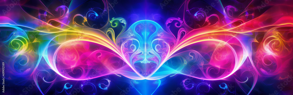 abstract background with fractal designs in rainbow colors for presentation, banner, love abstract background with fractal designs in rainbow colors for presentation, banner, love