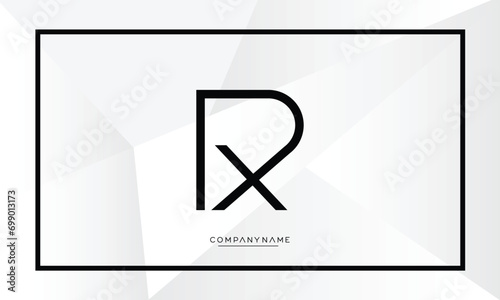Alphabet letters RX or XR logo monogram
