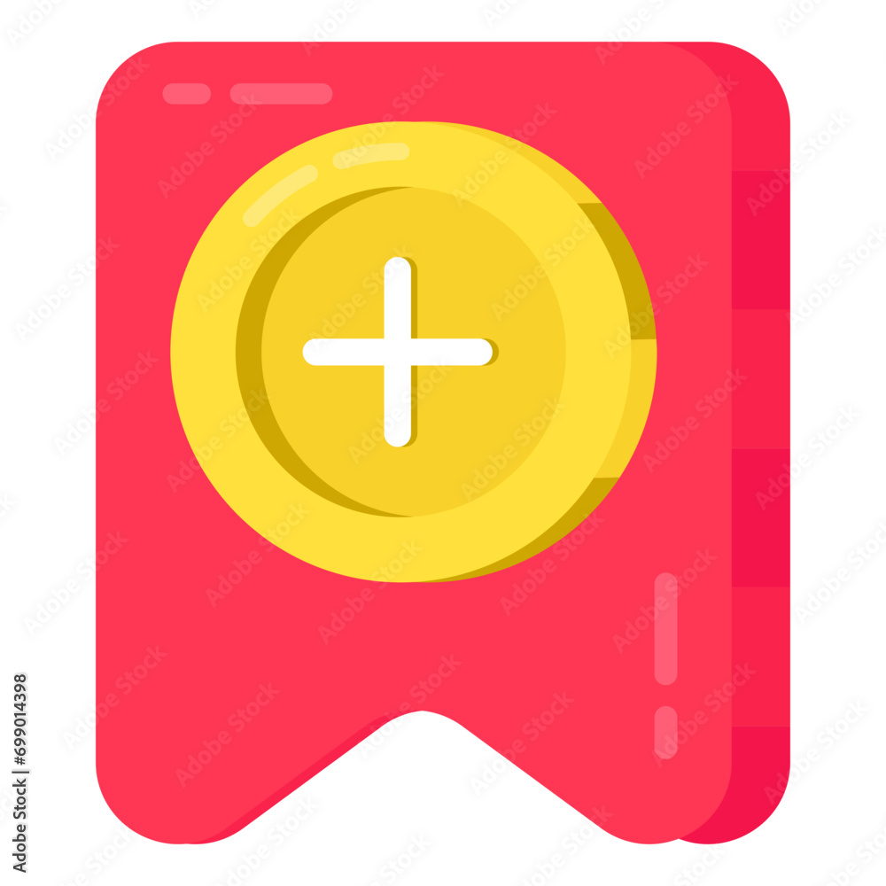 Obraz premium Perfect design icon of add bookmark