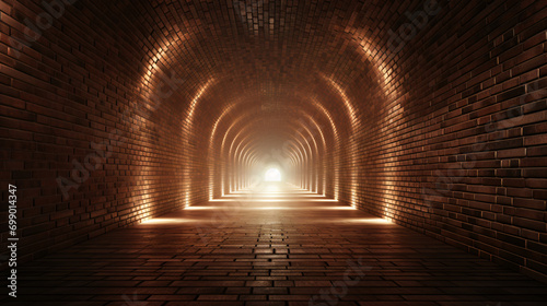 Bricks corridor structure abstract background
