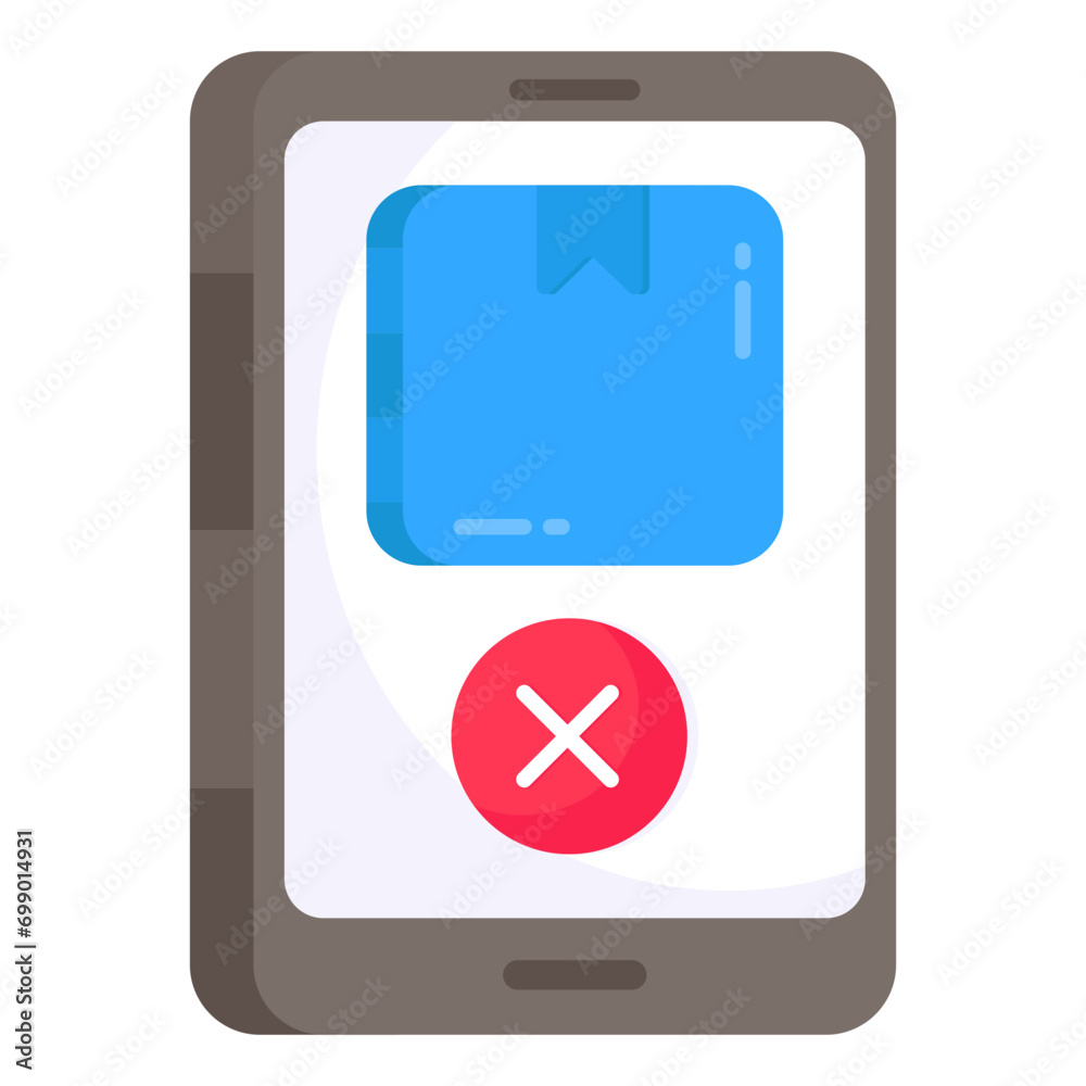 A unique design icon of mobile order cancel
A unique design icon of mobile order cancel
