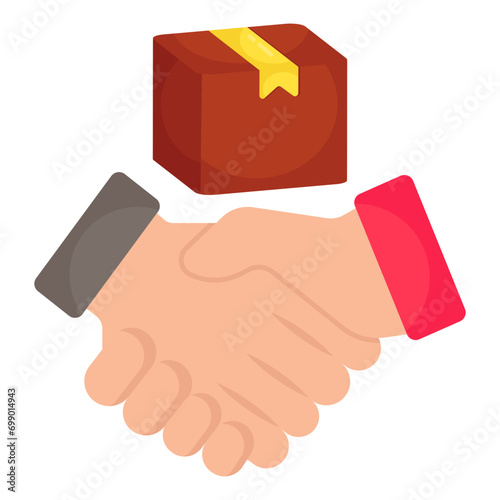 Premium download icon of logistic deal

