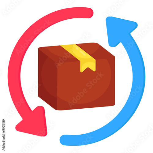 Modern design icon of parcel exchange 

