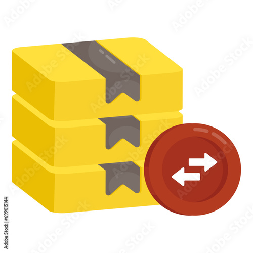 Modern design icon of parcel exchange 

