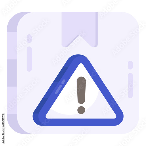 Premium design icon of parcel warning 

