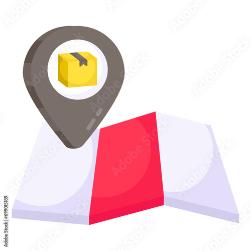 Premium design icon of parcel location 


