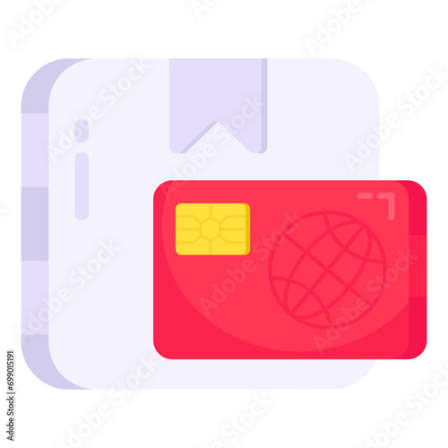 Trendy vector design of parcel card payment

