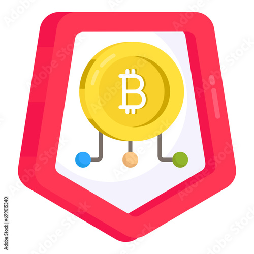 Perfect design icon of bitcoin security
