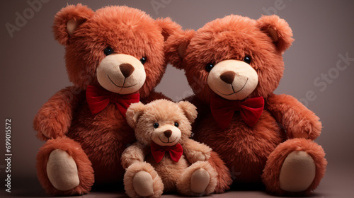 Set of Valentines teddy bears