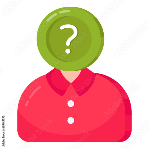 Mysterious person icon, editable vector 

