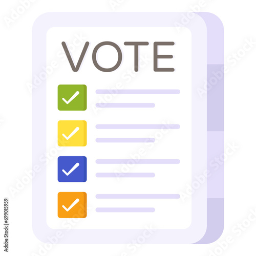 An icon design of vote list 

