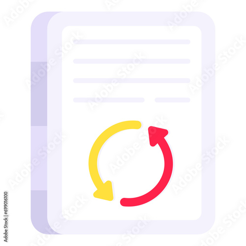 Creative design icon of file update 

