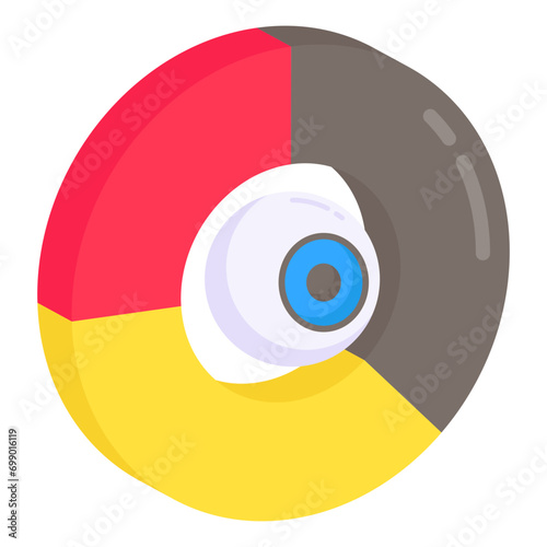 A unique design icon of analytical monitoring 

