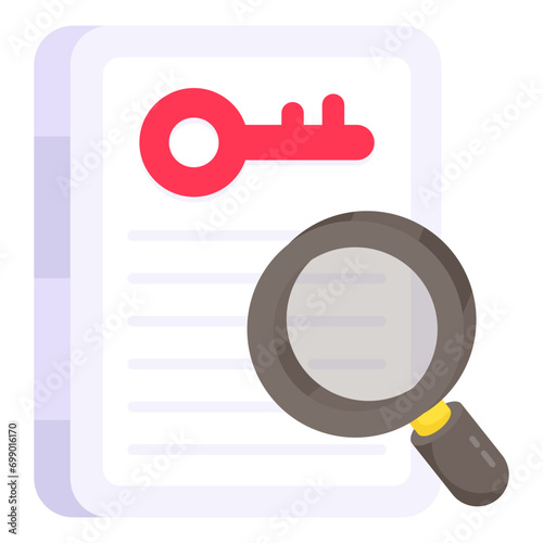 Trendy design icon of keyword research

