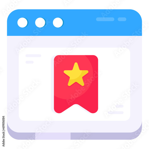 A creative design icon of bookmark website 

