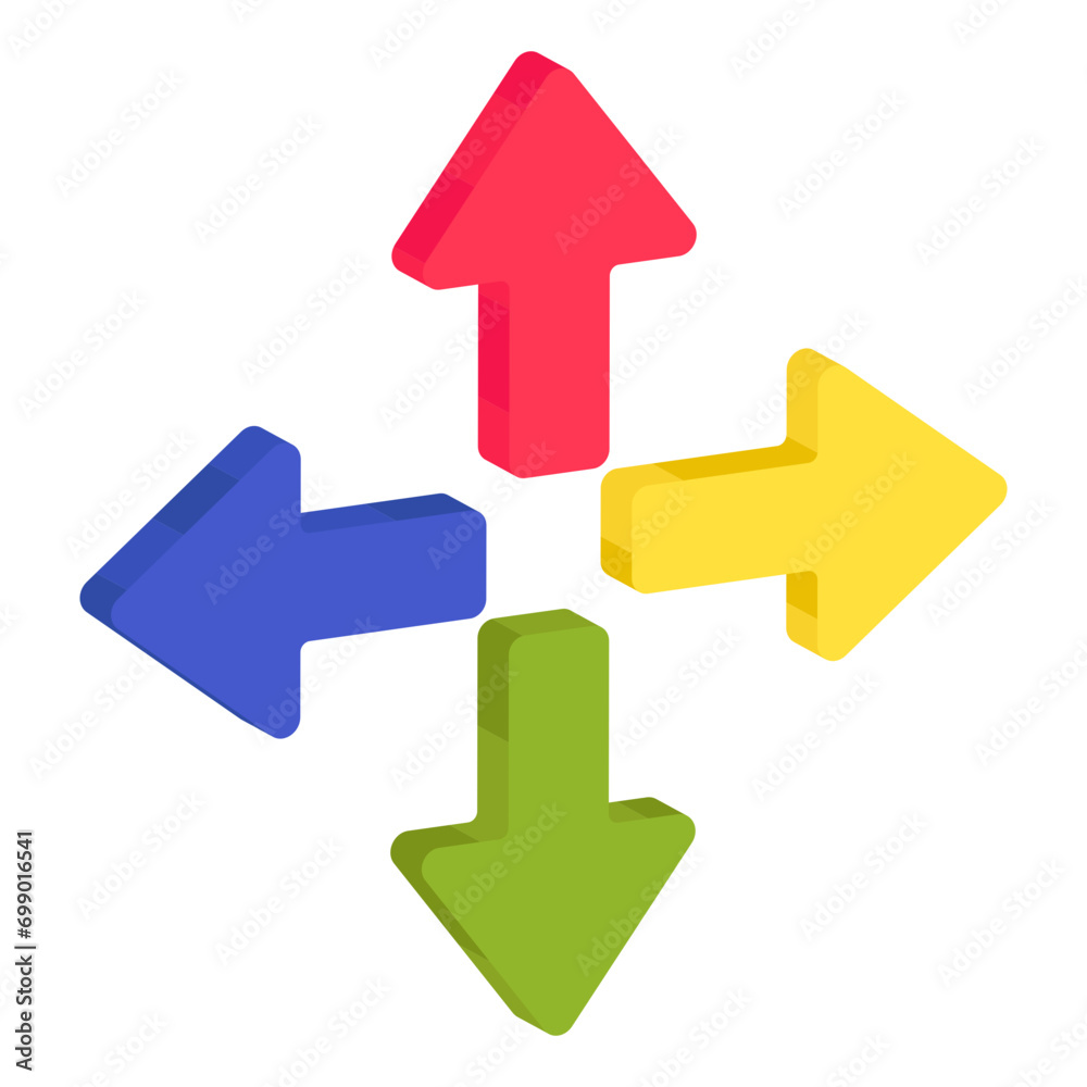 Modern design icon of directional arrows
Modern design icon of directional arrows