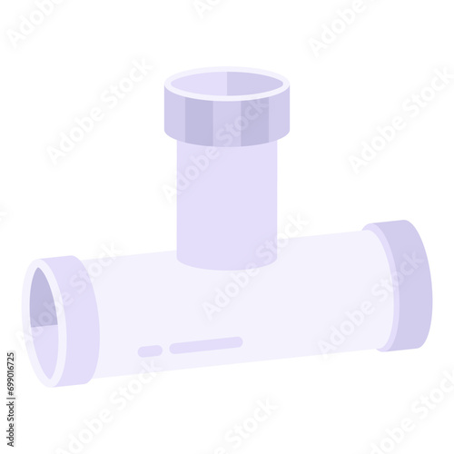 A flat design icon of pipeline 

