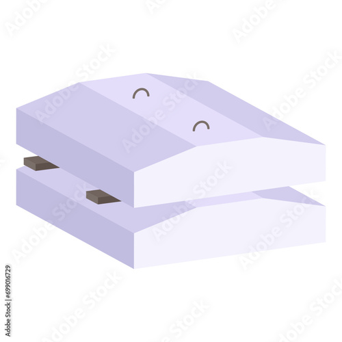 Conceptual flat design icon of cement block

