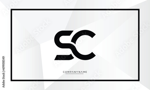 SC or CS Alphabet letters logo monogram