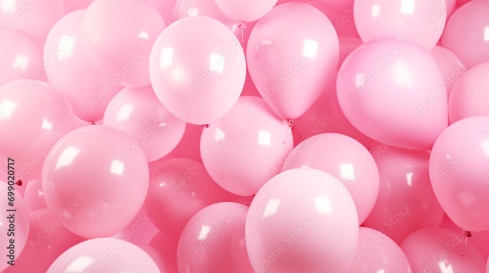 Pink ballons background