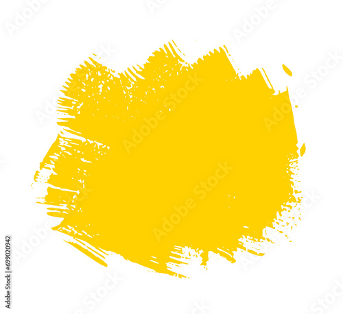 Hand drawn yellow color ink paint brush strokes isolated text design quote or text information. Graphic elements painted for text information, ads, offer, big, splatter stains, paintbrush, overlay.