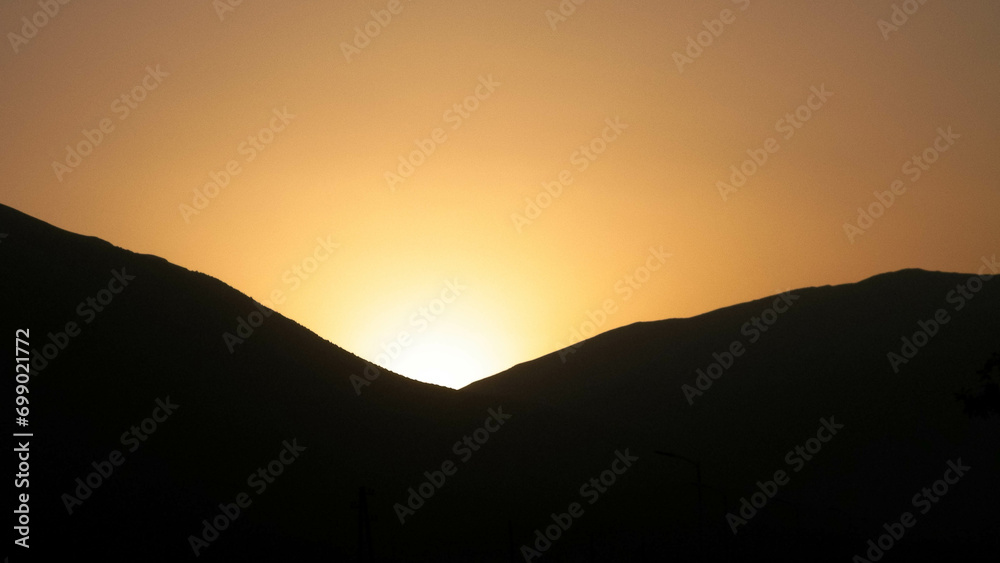 Sunset over mountains of Galicica National Park. Sunset over mountains of Galicica National Park.