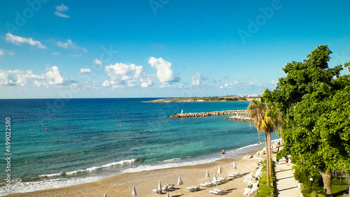 Coral Bay on Cyprus. Touristic atraction. photo