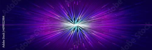 Neon speed line background radial effect for manga speed frame, superhero action, explosion background. Motion line effect, pop art. Vector 10 eps