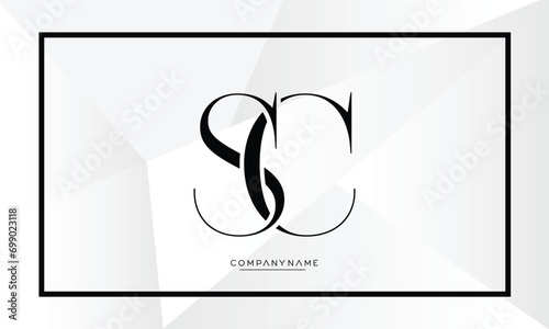 SC or CS Alphabet letters logo monogram