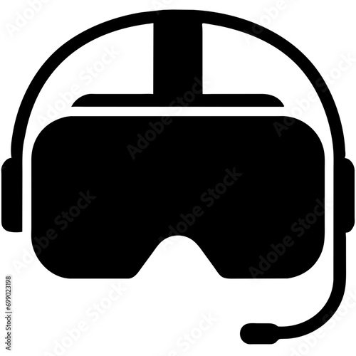 A virtual reality headset vektor icon illustation