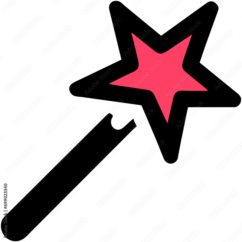 Obraz premium A magic wand icon vektor icon illustation