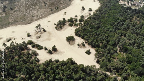 Aerial view of scenic Dutch Dunes (Loonse en Drunense Duinen) photo