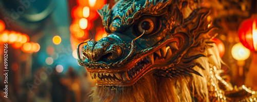 Chinese dragon, movie shot, cinematic style, Generative AI © PaputekWallArt
