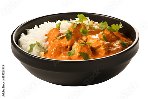 Butter Chicken, transparent background, isolated image, generative AI