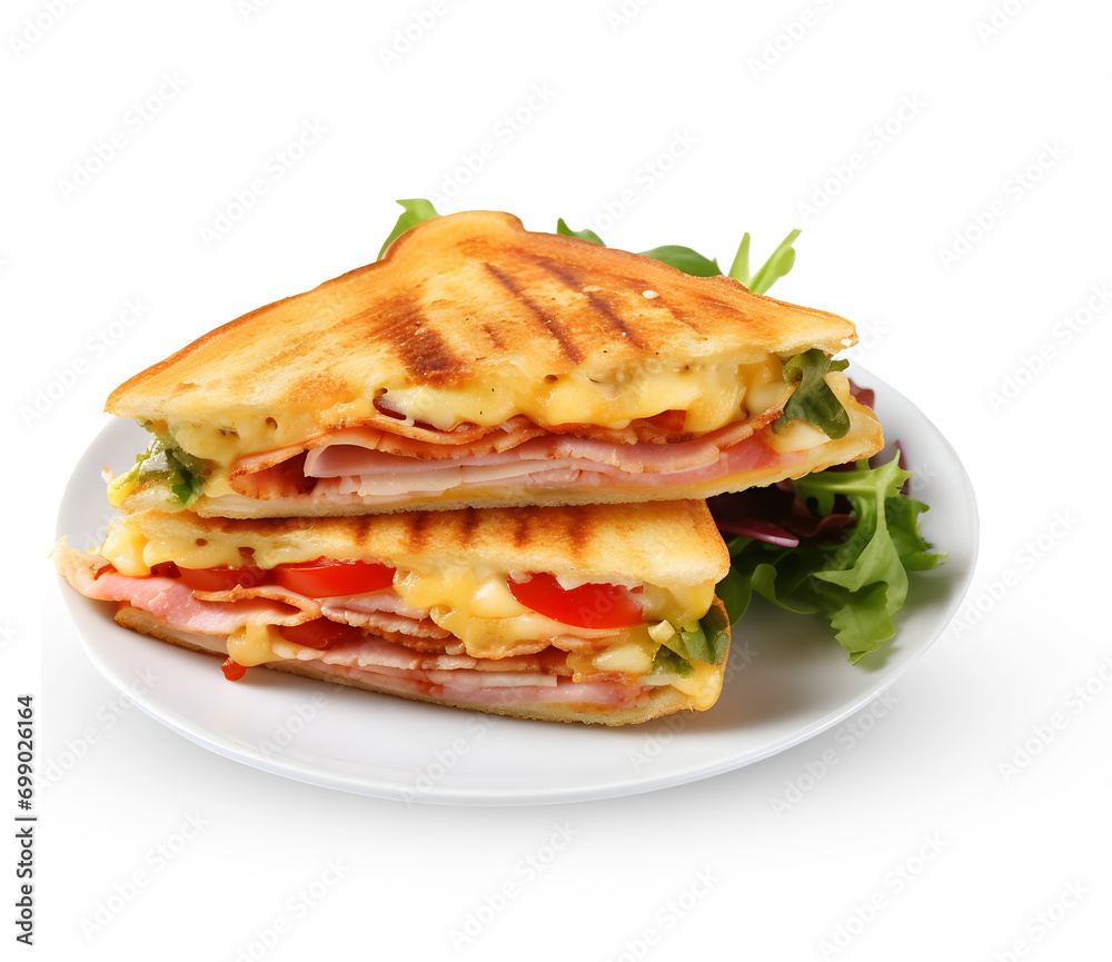 Lasagne isolated on png background. Piece of lasagna with bolognese sauce on plate. Italian cuisine