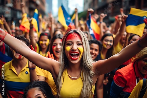 Celebrating Colombian Diversity: A Multicolored Display of National Pride.