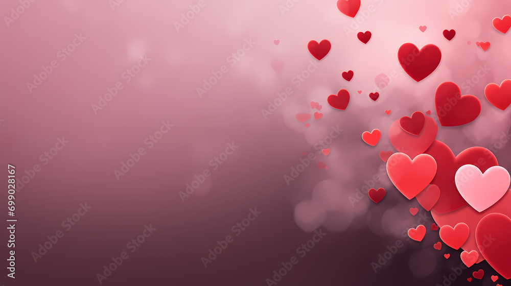 Valentine's Day, heart-shaped background, blank background