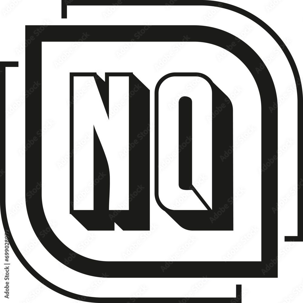 NQ letter logo design on white background. NQ logo. NQ creative initials letter Monogram logo icon concept. NQ letter design NQ letter logo design on white background. NQ logo. NQ creative initials letter Monogram logo icon concept. NQ letter design