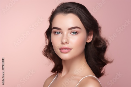 Elegant Pose Against Pink Background