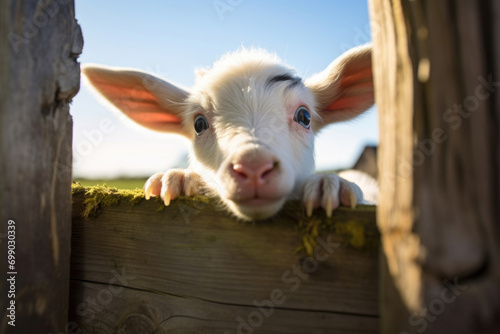 An adorable farm animal