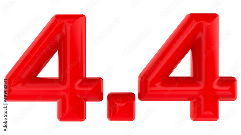 Obraz premium 3d rendering of singles day 4.4 sales