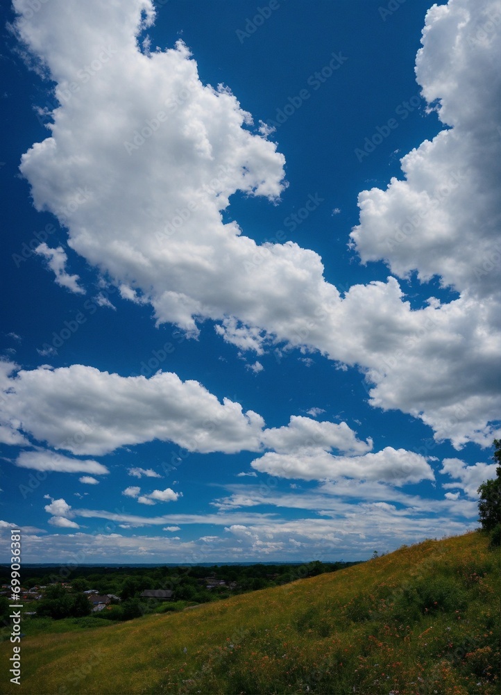 blue sky generates a landscape full of clouds