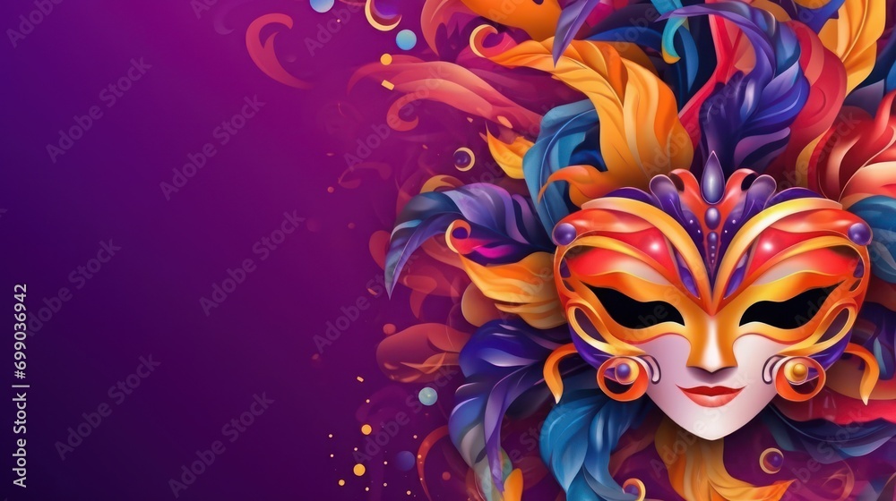 Carnival mask. Mardi Gras. Carnival masquerade venetian mask, banner Carnival mask. Mardi Gras. Carnival masquerade venetian mask, banner