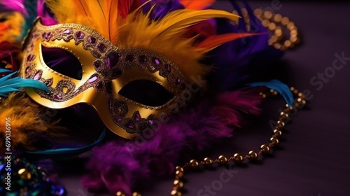 Carnival mask. Mardi Gras. Carnival masquerade venetian mask, banner