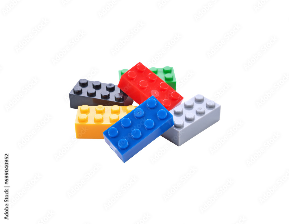 Plastic toy blocks transparent png - obrazy, fototapety, plakaty 